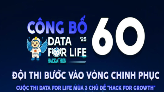 CÔNG BỐ DANH SÁCH 60 ĐỘI THI VƯỢT QUA VÒNG HỒ SƠ – CUỘC THI “DATA FOR LIFE 2025”